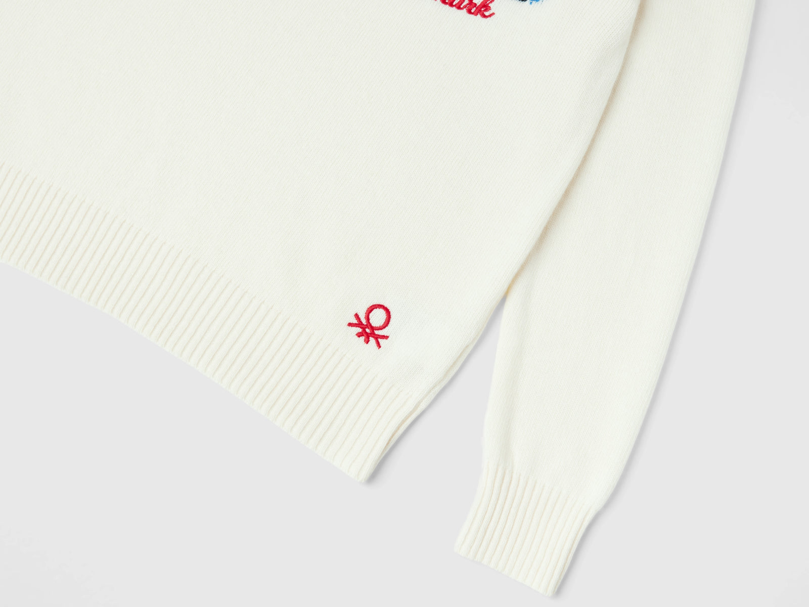 Maglia con grafica sci da uomo bianco panna 3 | Benetton Outlet
