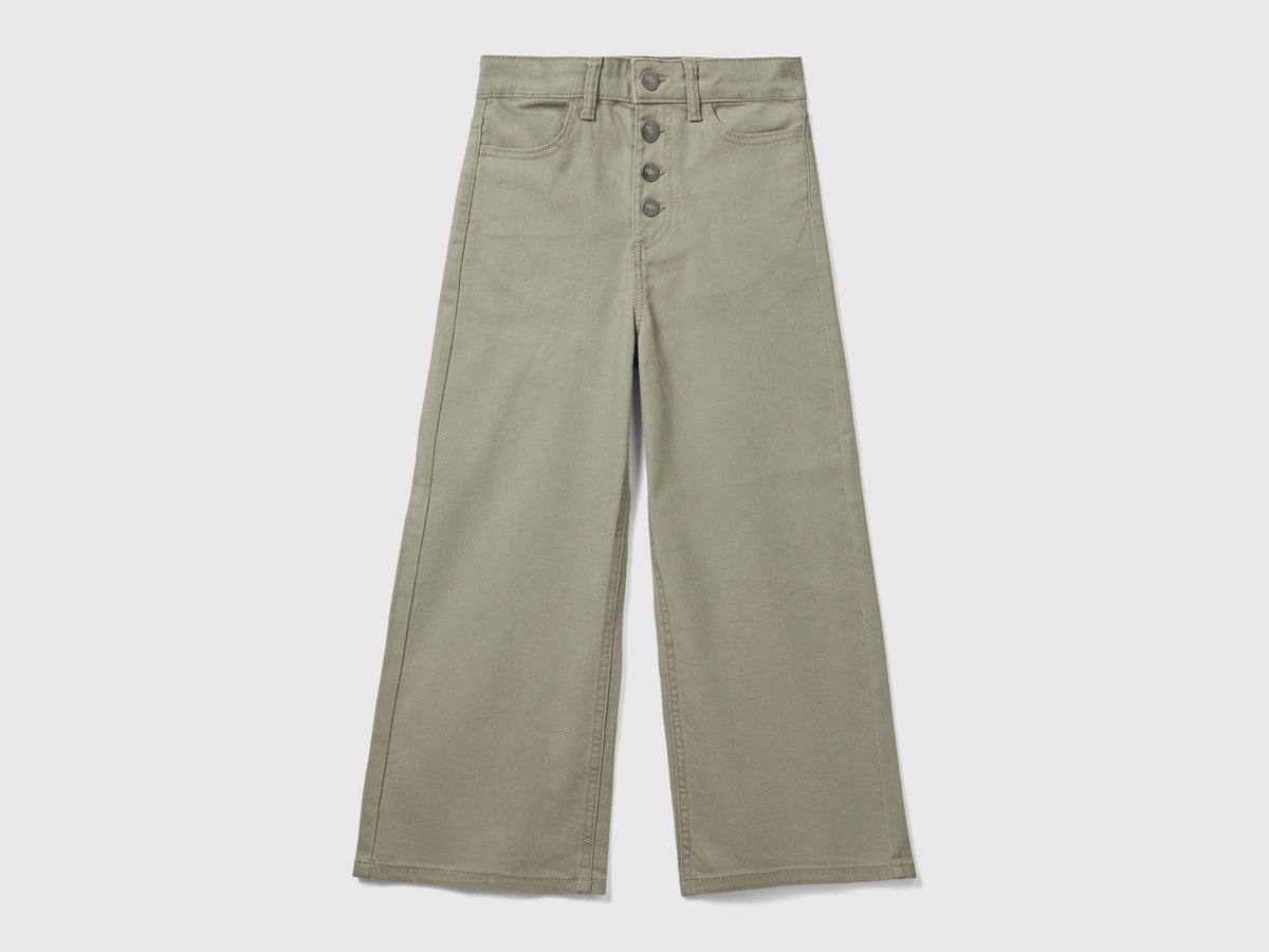 Pantaloni wide fit a vita alta