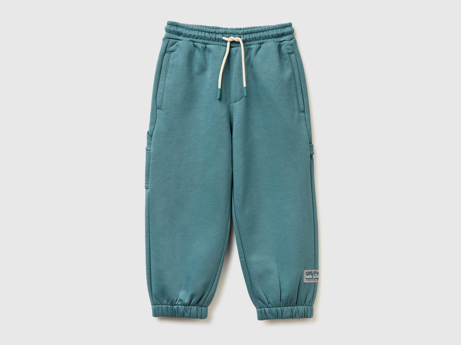 Joggers in caldo cotone da bimbo turchese | Benetton Outlet