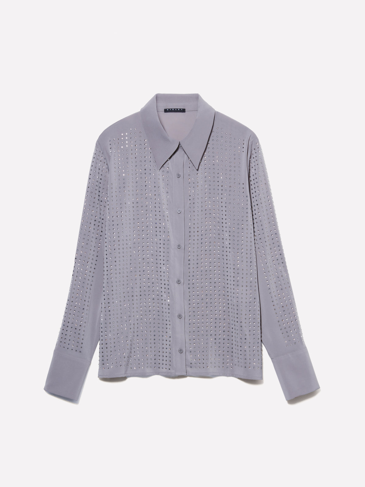Camicia in tulle con strass