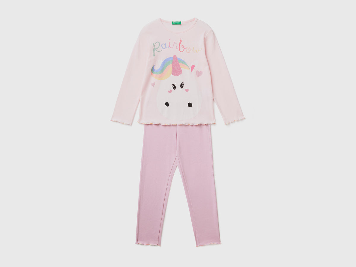Pigiama lungo slim fit a costine