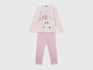 Pigiama lungo slim fit a costine