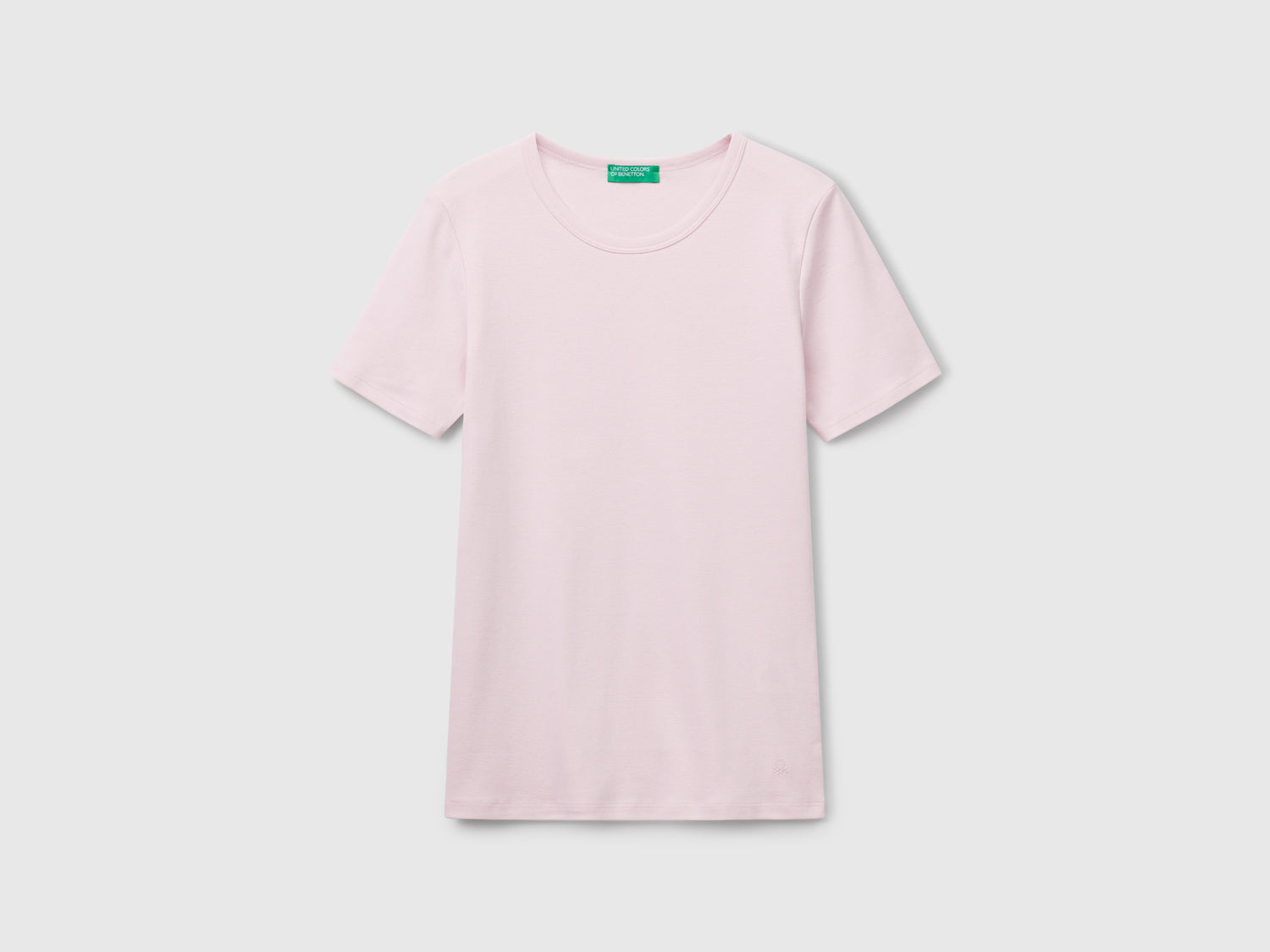 T-shirt regular fit da donna rosa tenue | Benetton Outlet