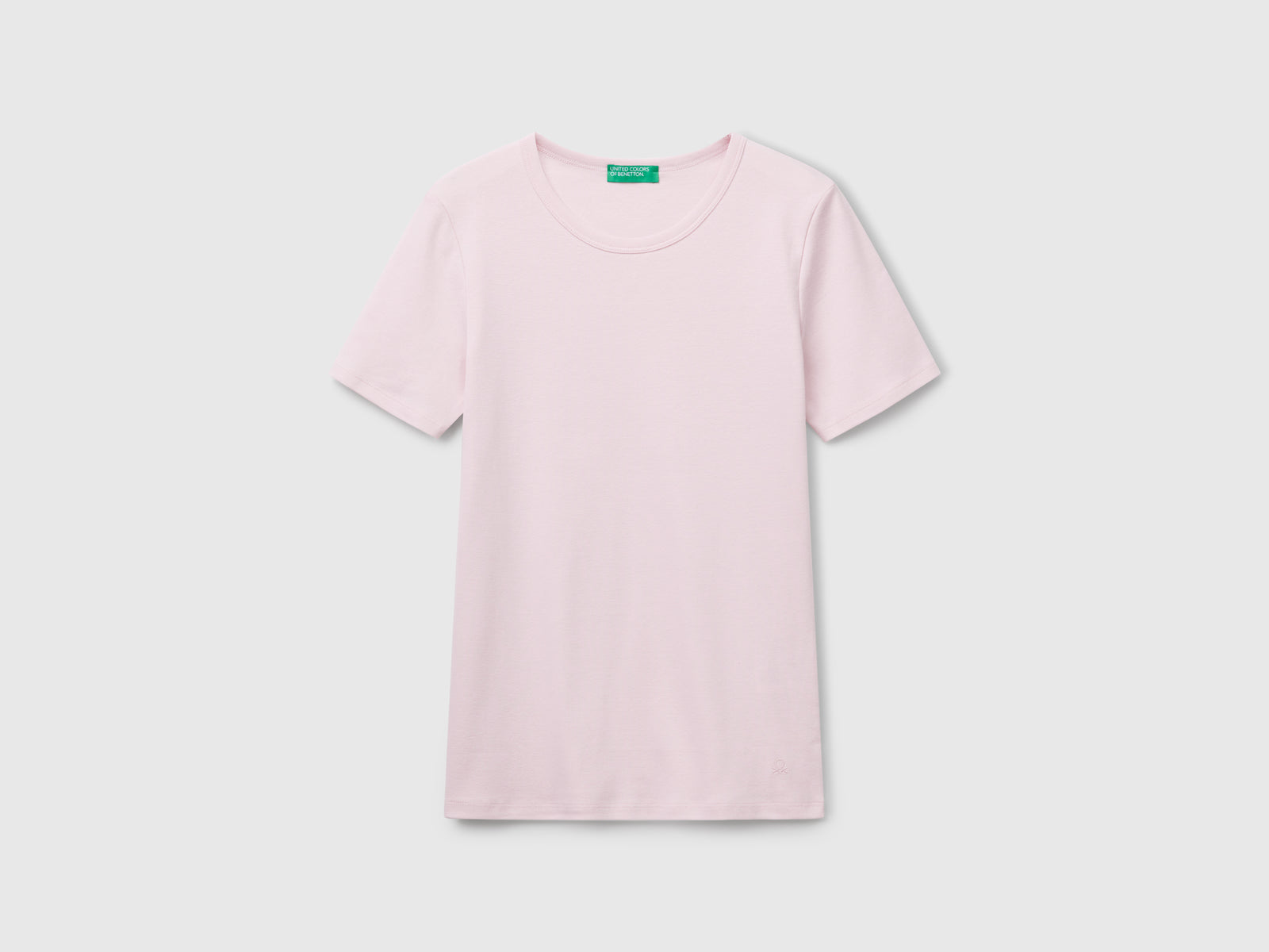 T-shirt regular fit da donna rosa tenue | Benetton Outlet