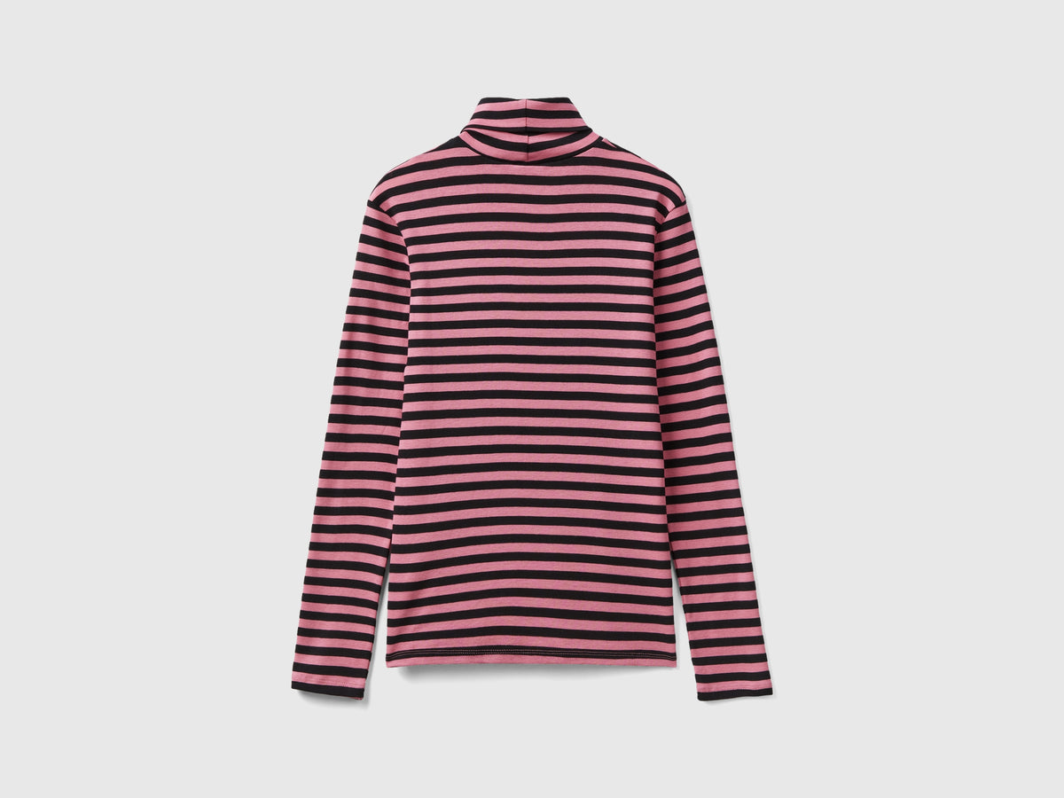 T-shirt lupetto a righe