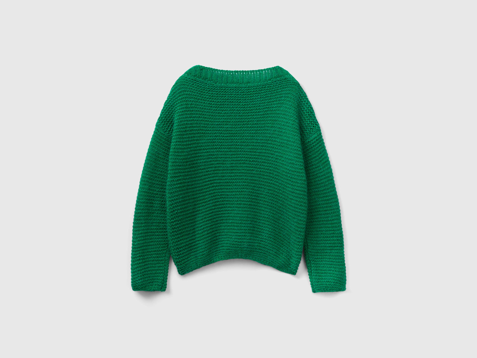 Maglia con scollo a barchetta da donna verde 2 | Benetton Outlet