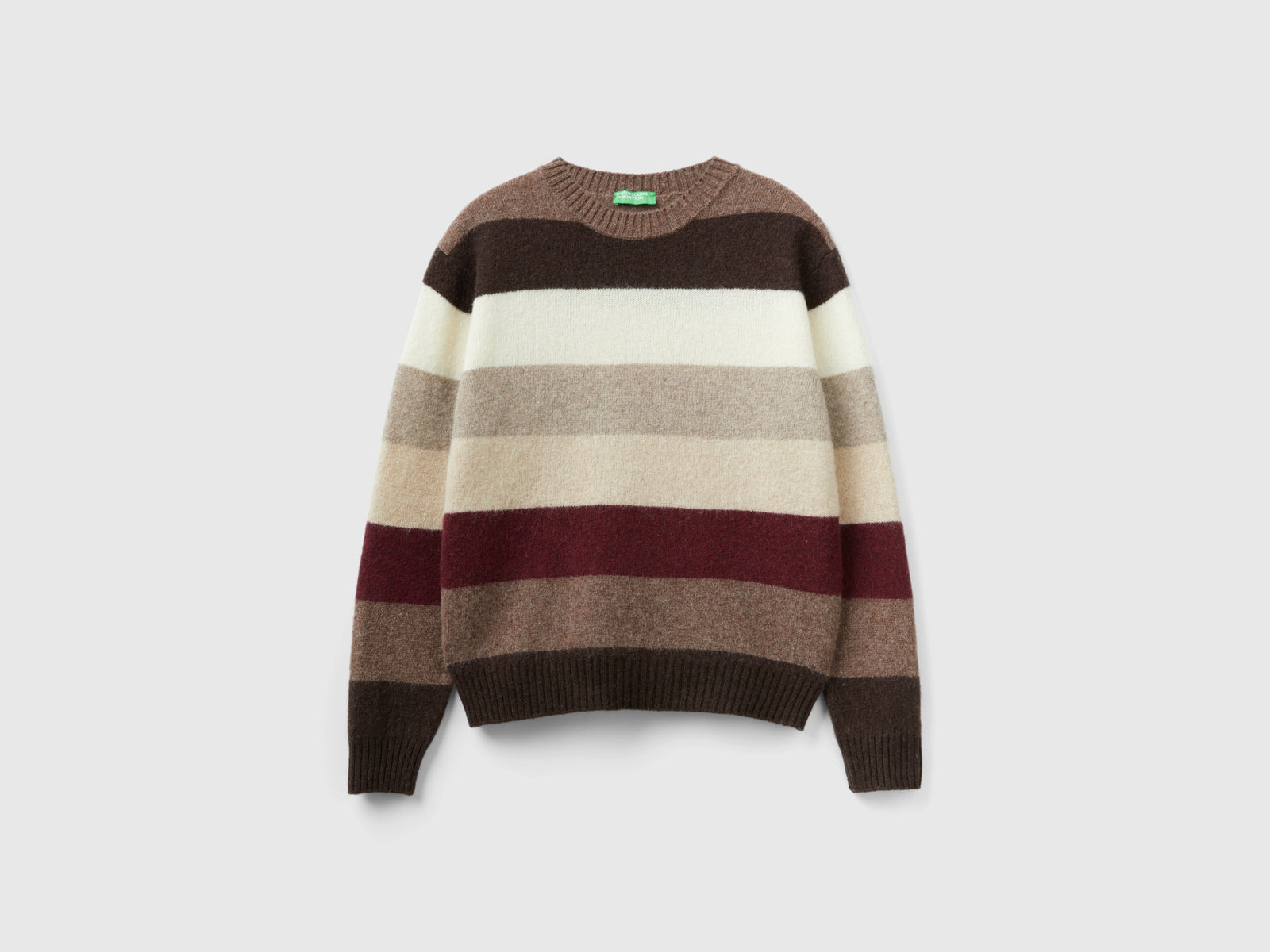 Maglia a righe in pura lana Shetland da uomo multi-color | Benetton Outlet
