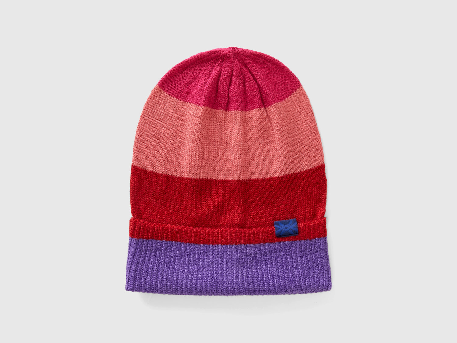 Cappellino a righe da bambino viola | Benetton Outlet