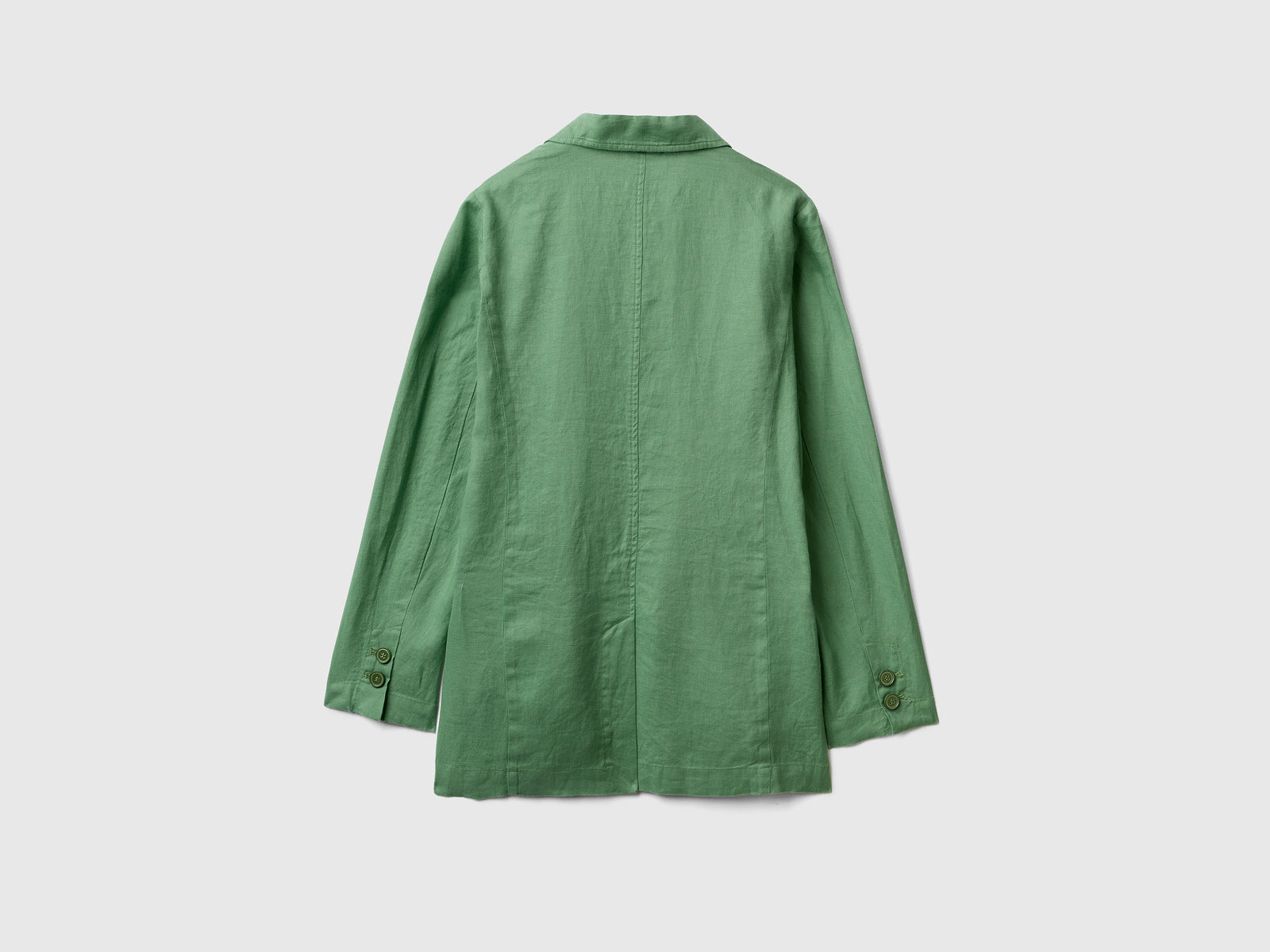 Giacca monopetto leggera con taglio sciancrato e vestibilità regolare da donna verde 2 | Benetton Outlet