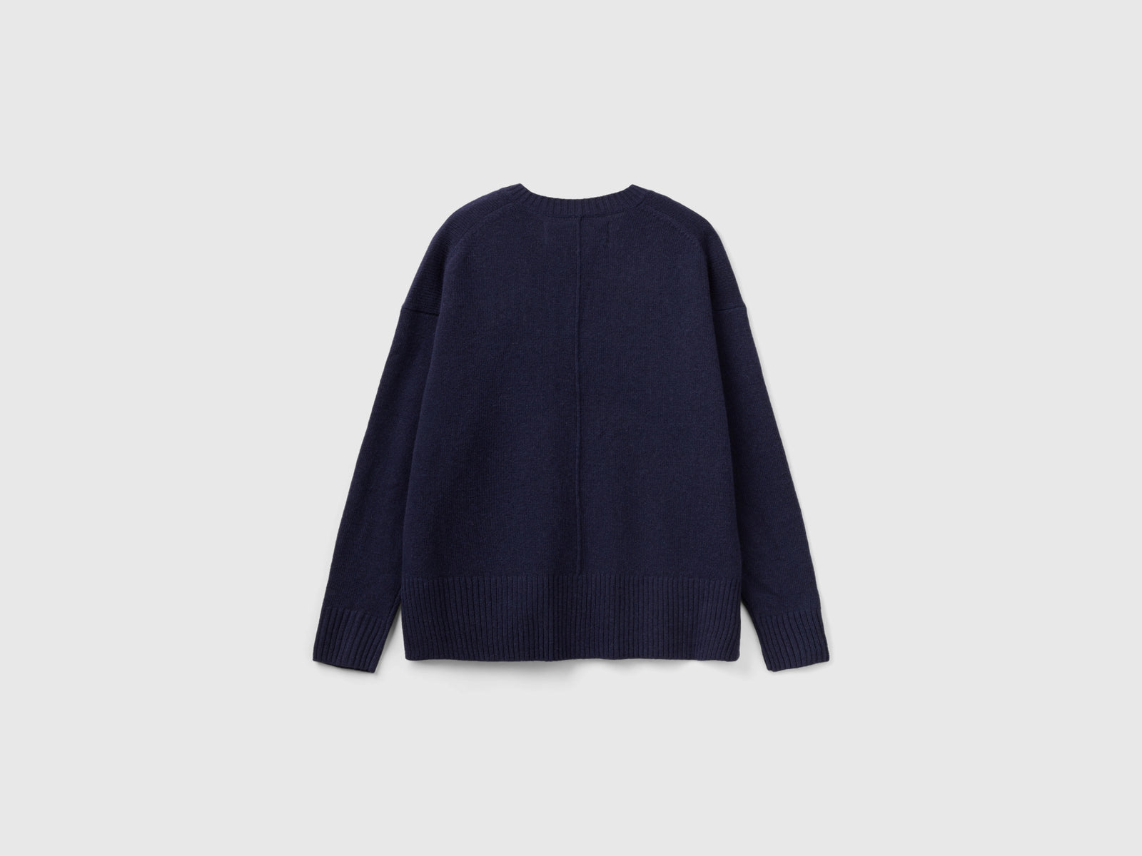 Maglione over fit con spacchi da donna blu scuro 2 | Benetton Outlet
