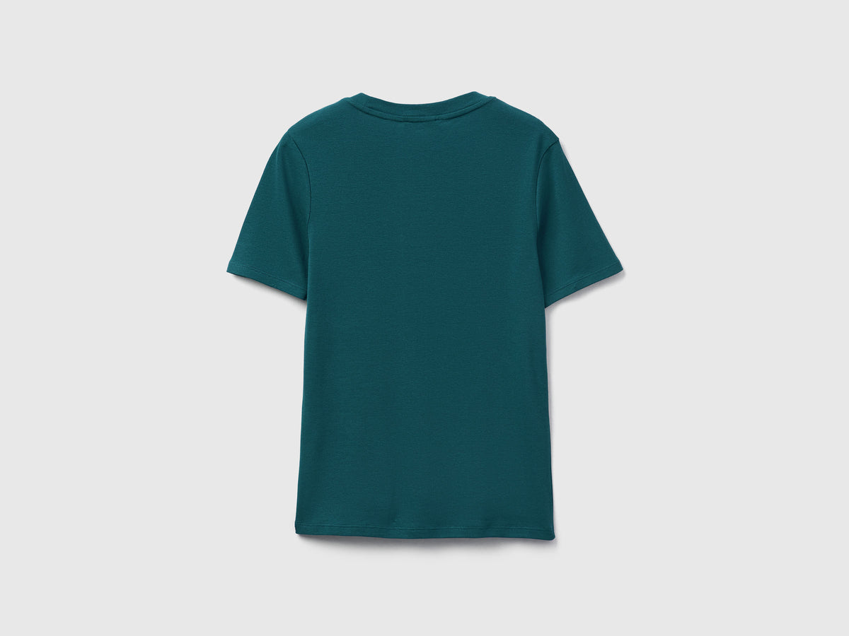 T-shirt manica corta in cotone a fibra lunga