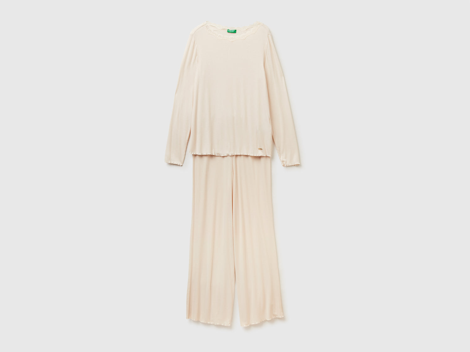 Pigiama in Modal da donna bianco panna | Benetton Outlet