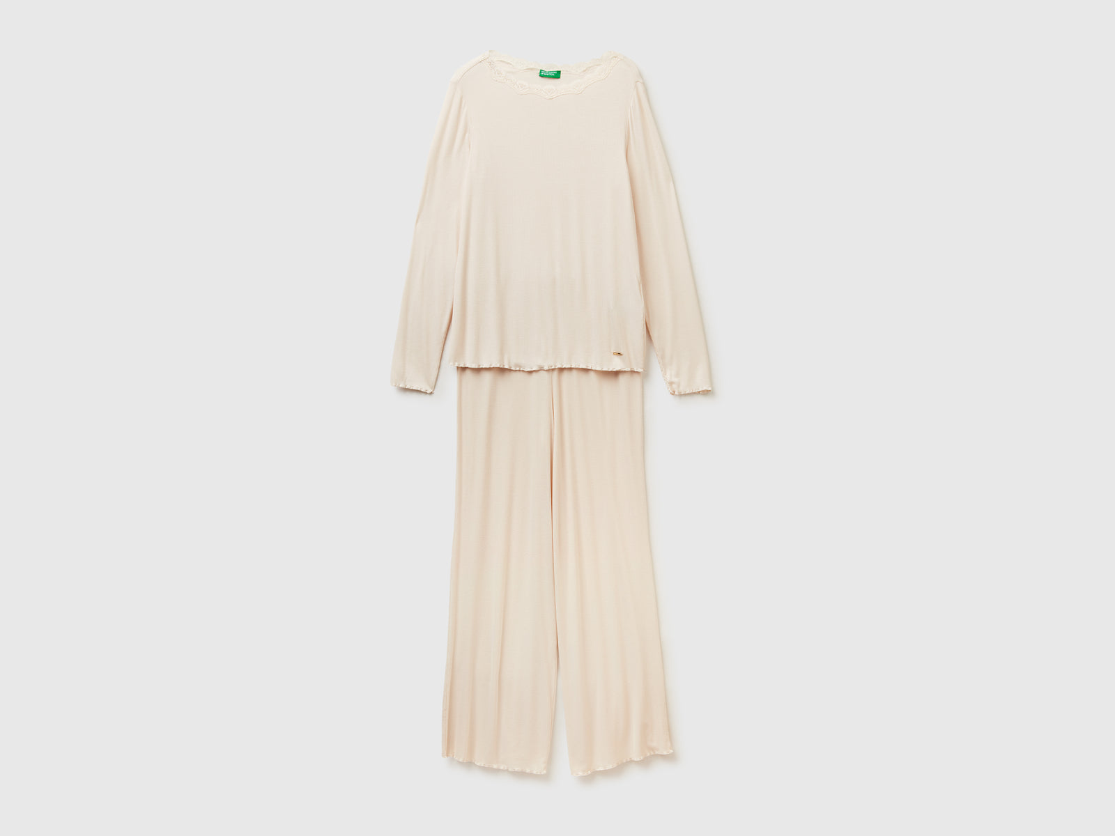 Pigiama in Modal da donna bianco panna | Benetton Outlet