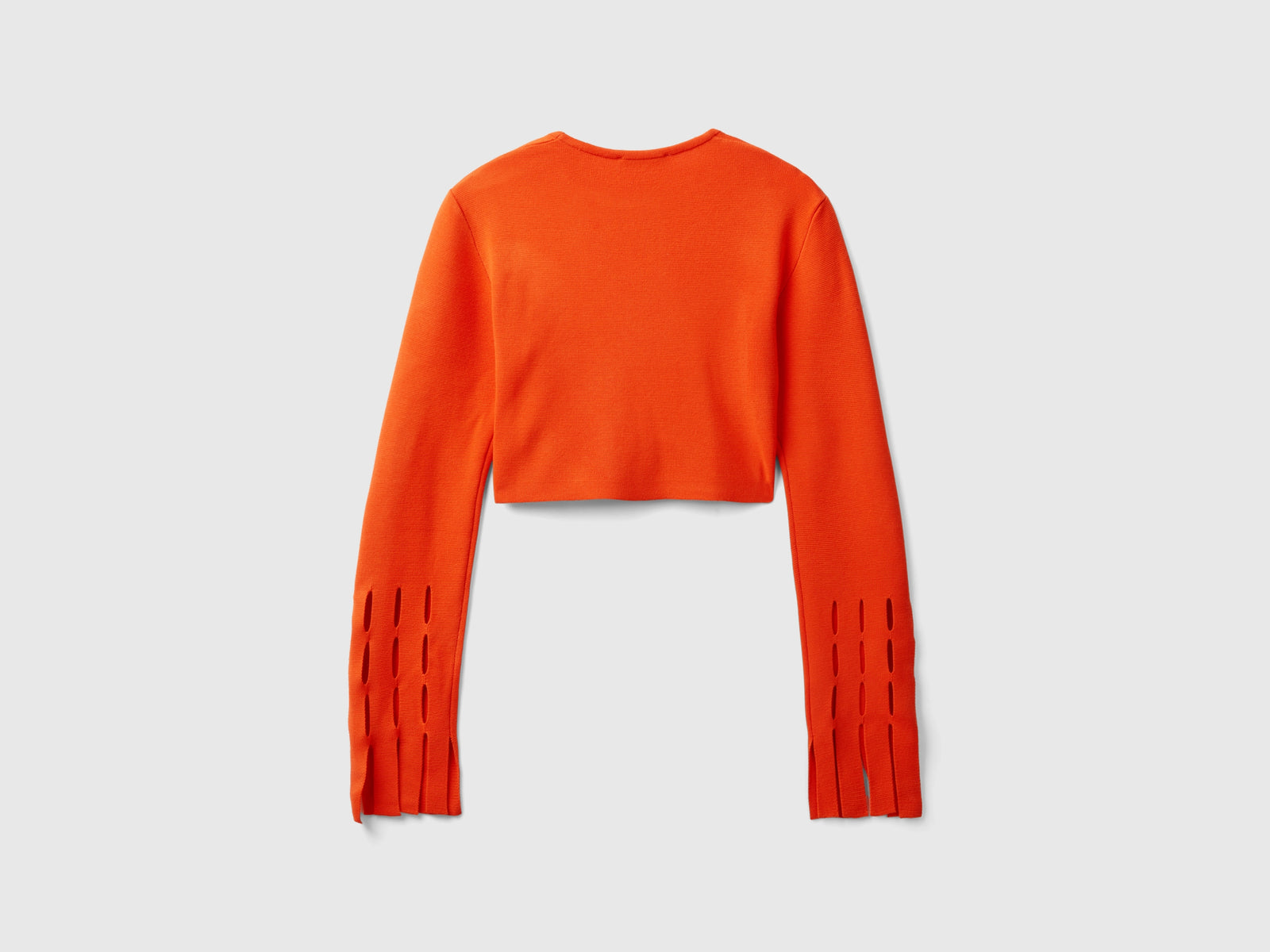 Maglia cut out cropped da donna rosso 2 | Benetton Outlet