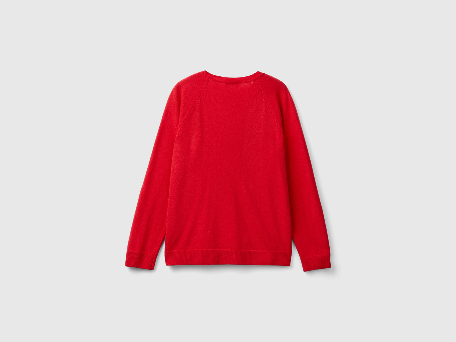 Maglia girocollo in misto lana e cashmere da donna rosso 2 | Benetton Outlet