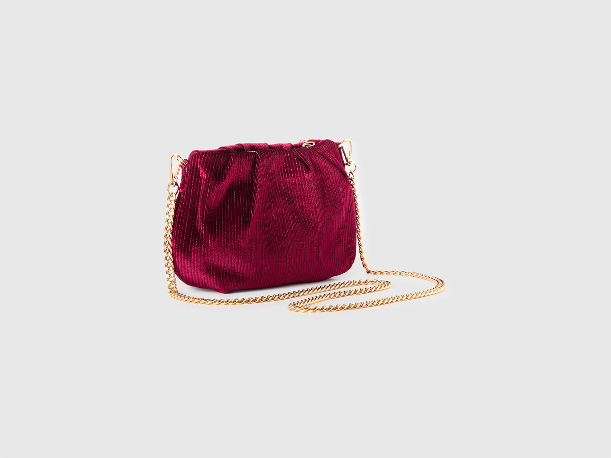 Borsa mini in velluto con lurex