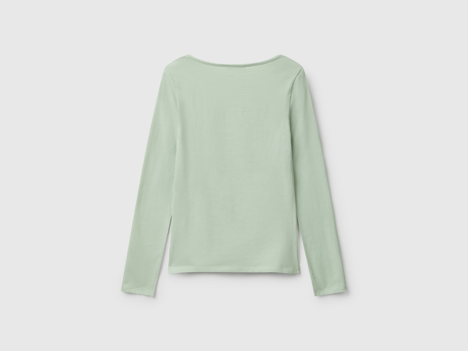 T-shirt con scollo ampio da donna verde chiaro 2 | Benetton Outlet