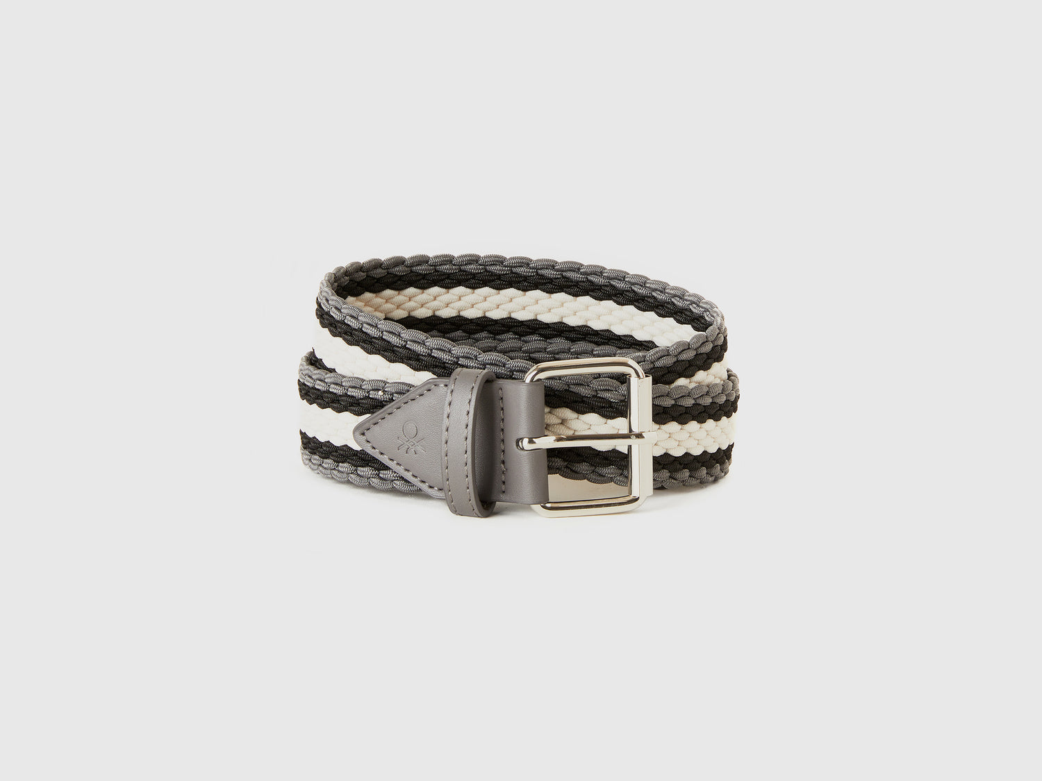 Cintura in nastro a righe da uomo grigio scuro | Benetton Outlet