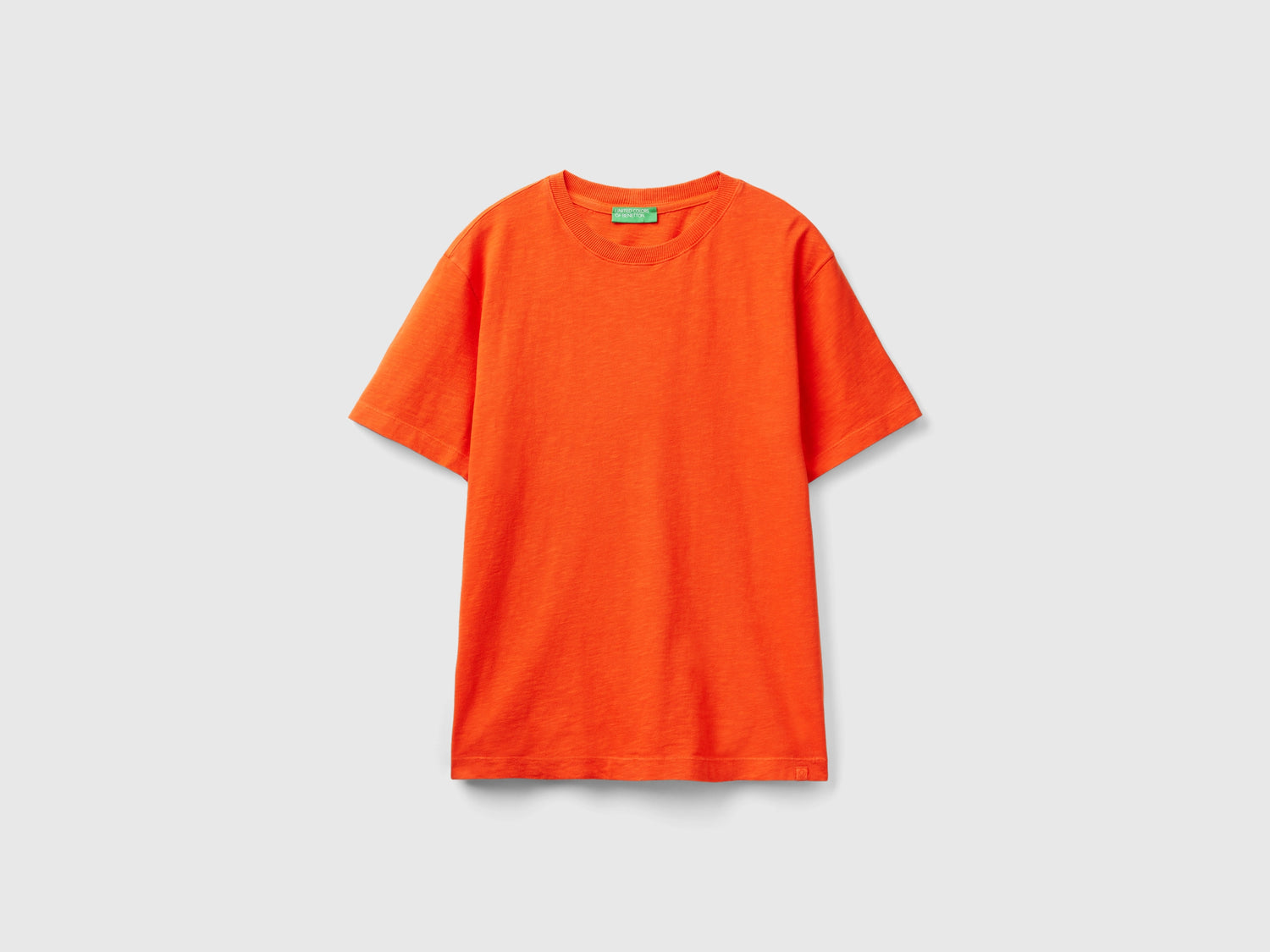 T-shirt leggera relaxed fit da uomo arancione | Benetton Outlet