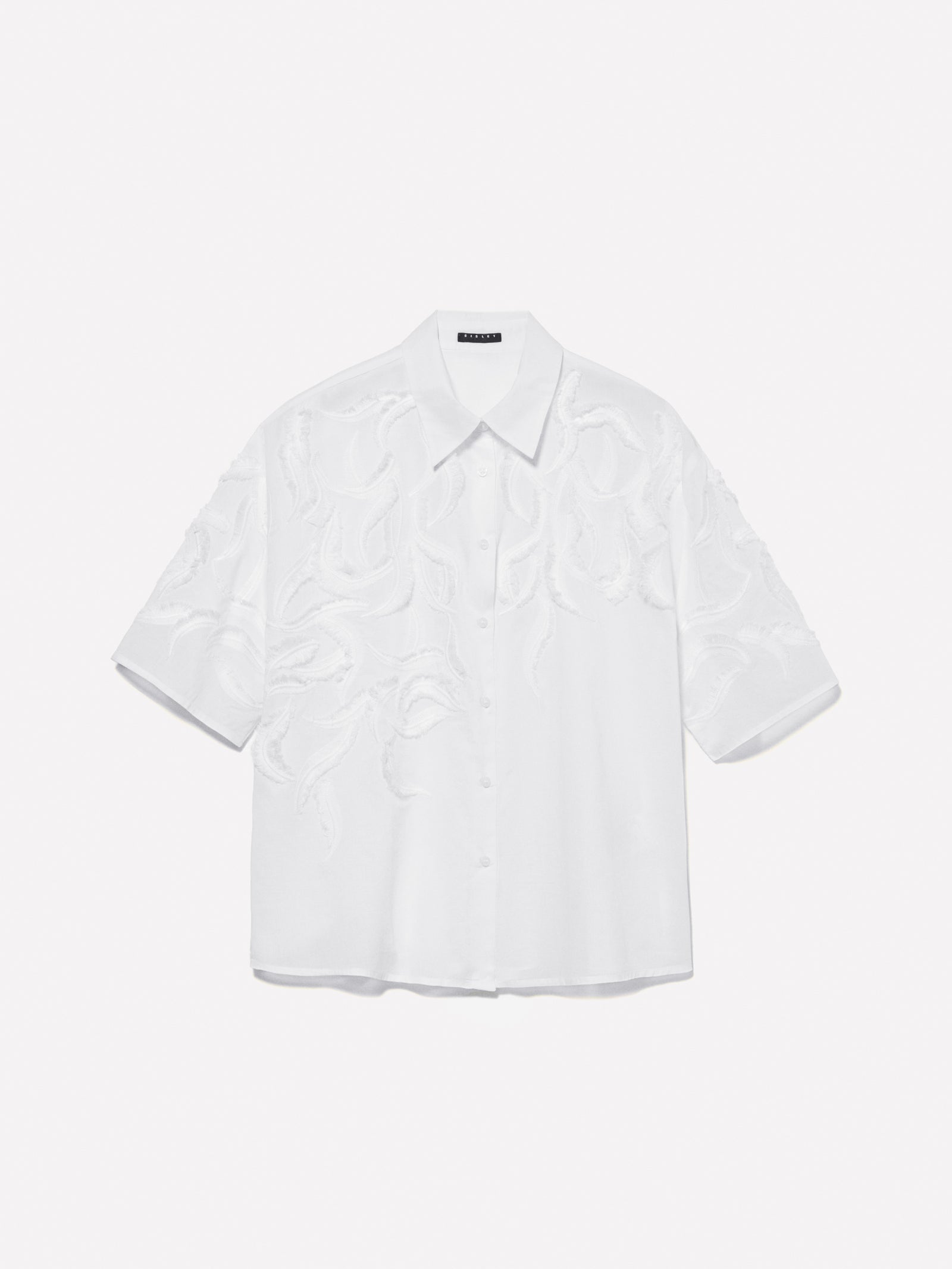 Camicia con ricamo da donna bianco | Sisley Outlet