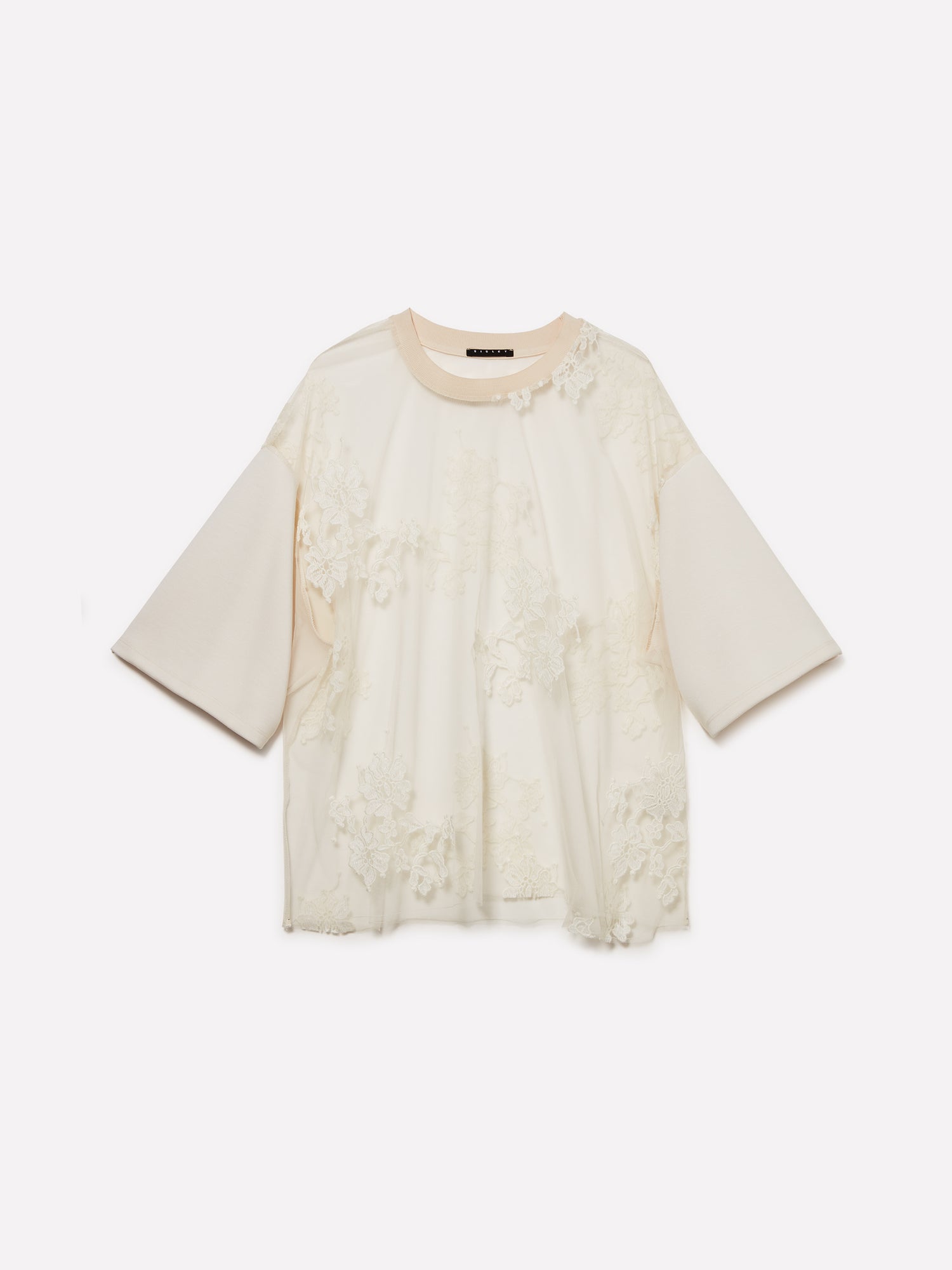 T-shirt in pizzo da donna bianco panna | Sisley Outlet