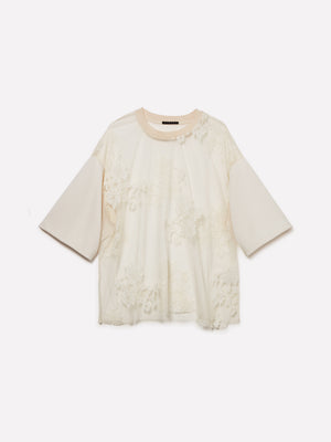 T-shirt in pizzo