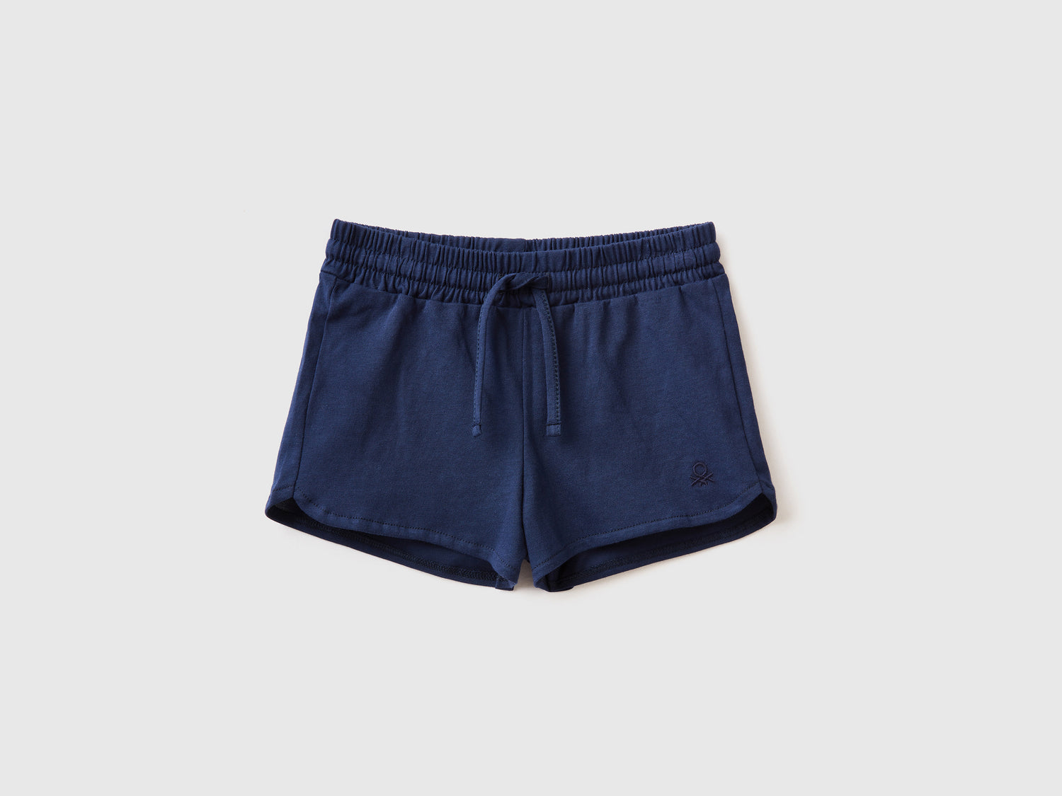 Shorts con coulisse in cotone bio da bimba blu scuro | Benetton Outlet