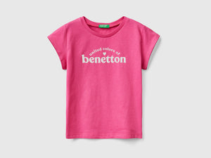 T-shirt girocollo a manica corta in puro cotone