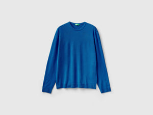 Maglia girocollo in pura lana Merino