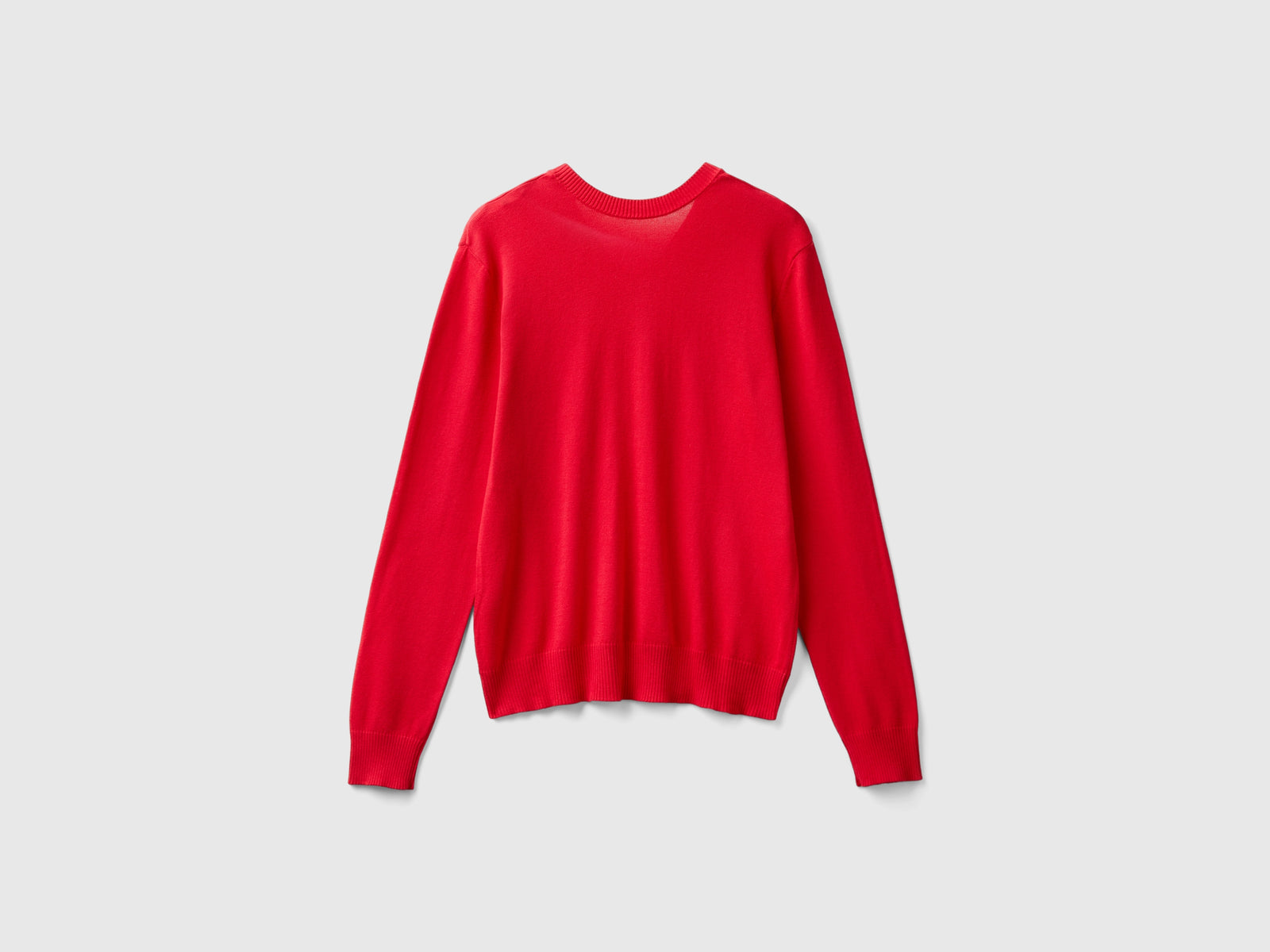 Maglia scollo a V in misto Modal da donna rosso 2 | Benetton Outlet