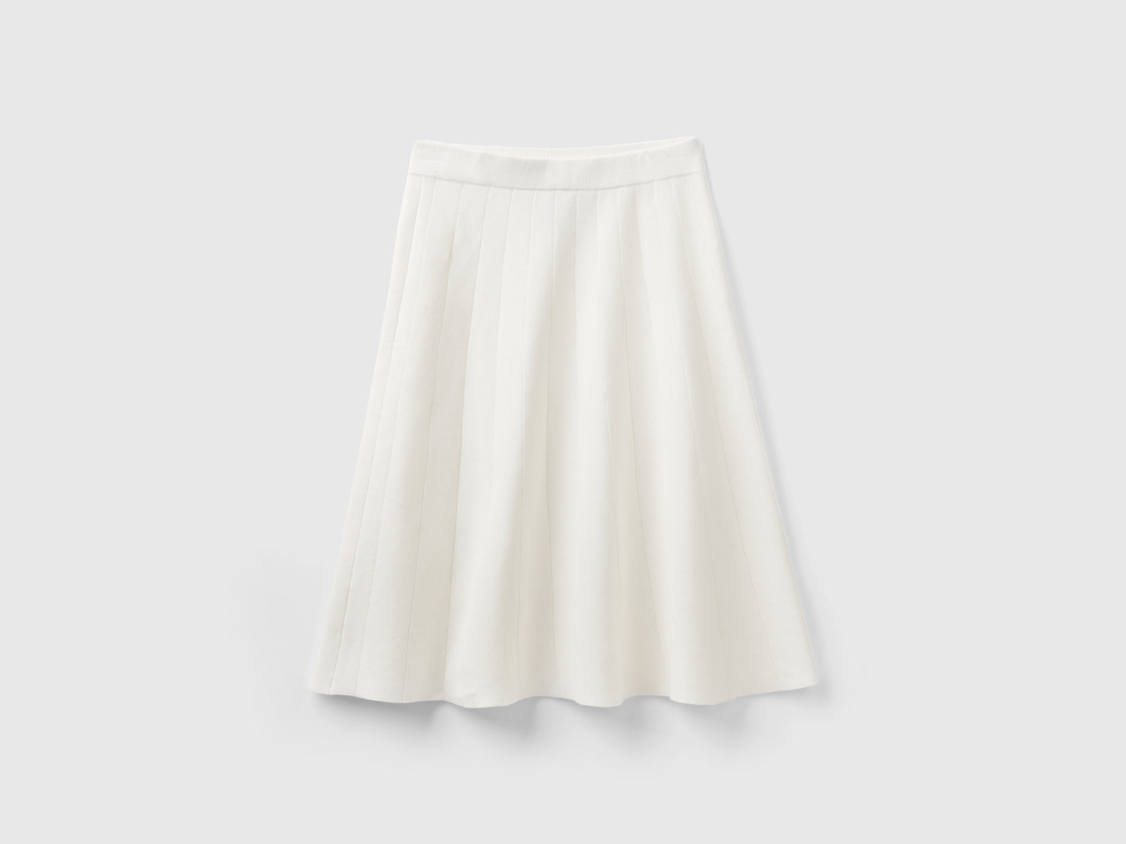Longuette in maglia da donna bianco panna | Benetton Outlet