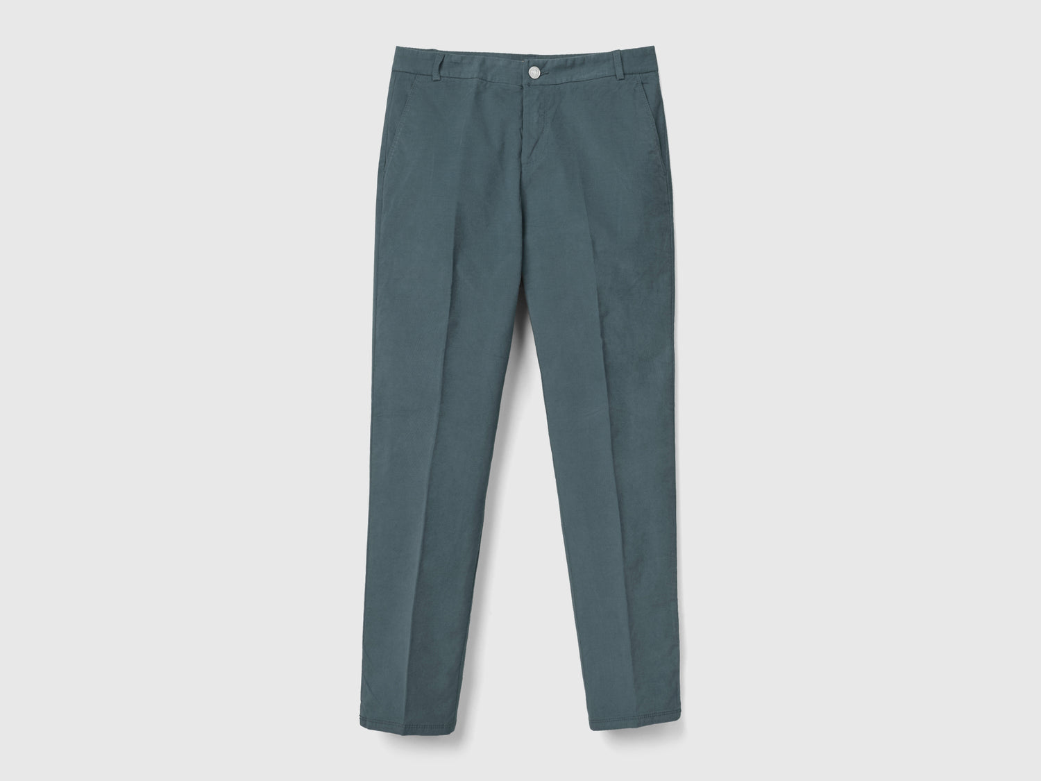 Chino in velluto elasticizzato da donna grigio scuro | Benetton Outlet