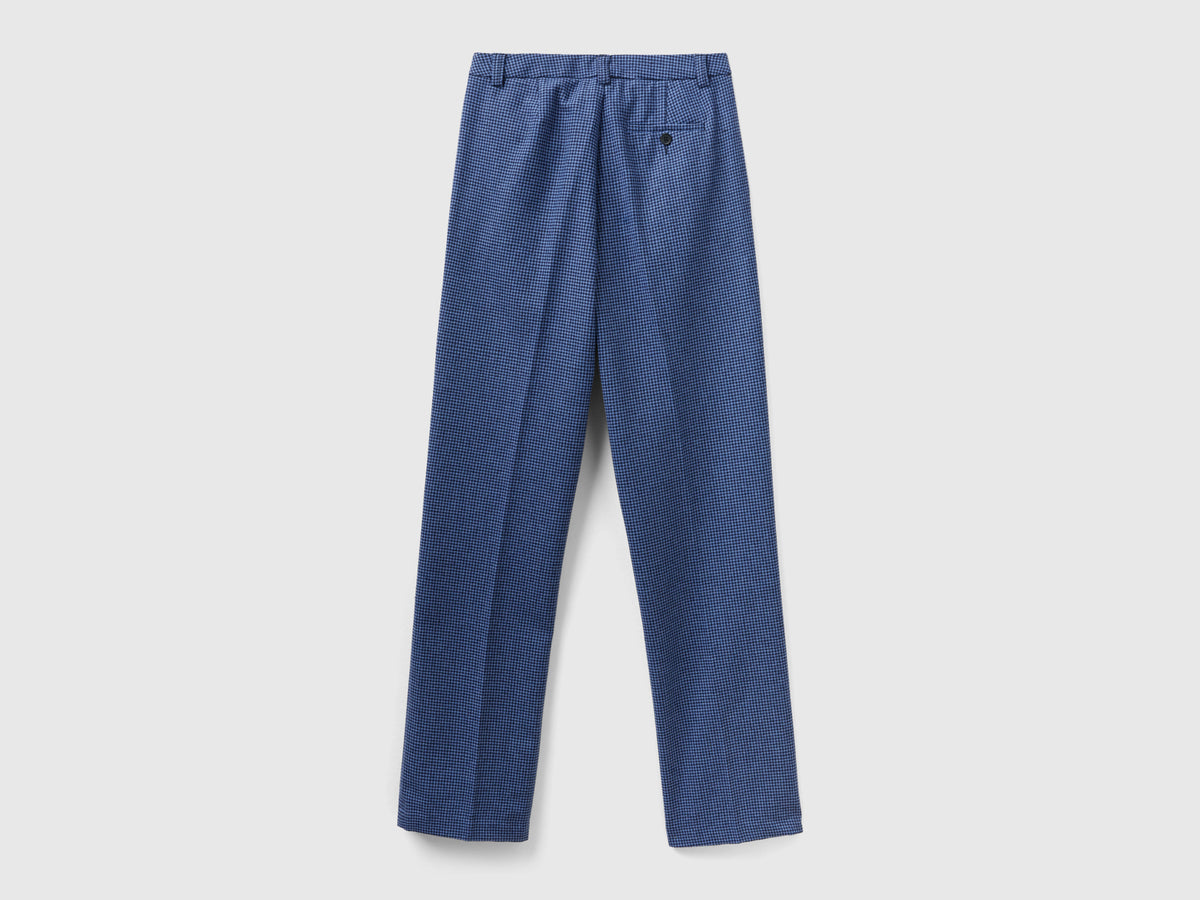 Pantaloni pied de poule regular fit