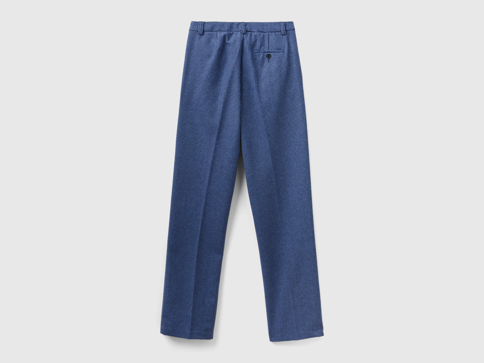 Pantaloni pied de poule regular fit da donna blu 2 | Benetton Outlet