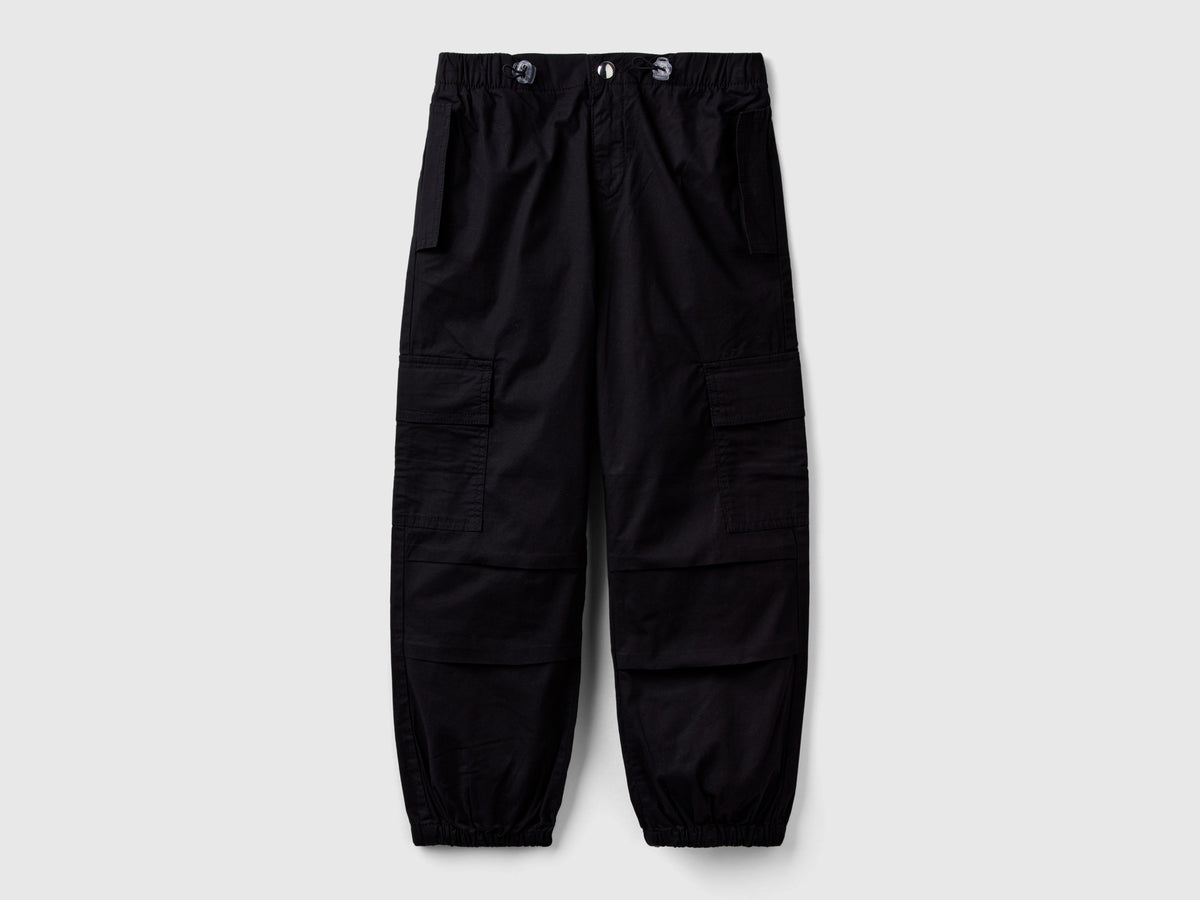 Pantaloni cargo in cotone stretch