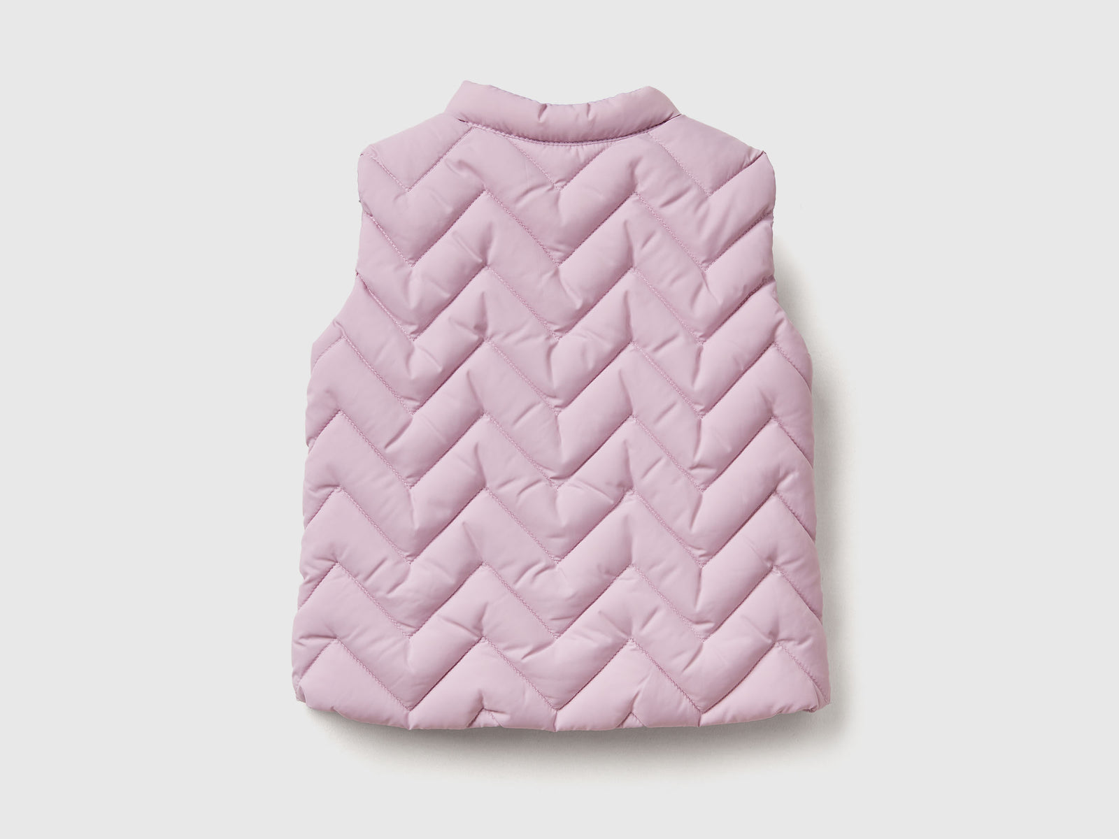 Gilet imbottito in tessuto tecnico da neonato lavanda 2 | Benetton Outlet
