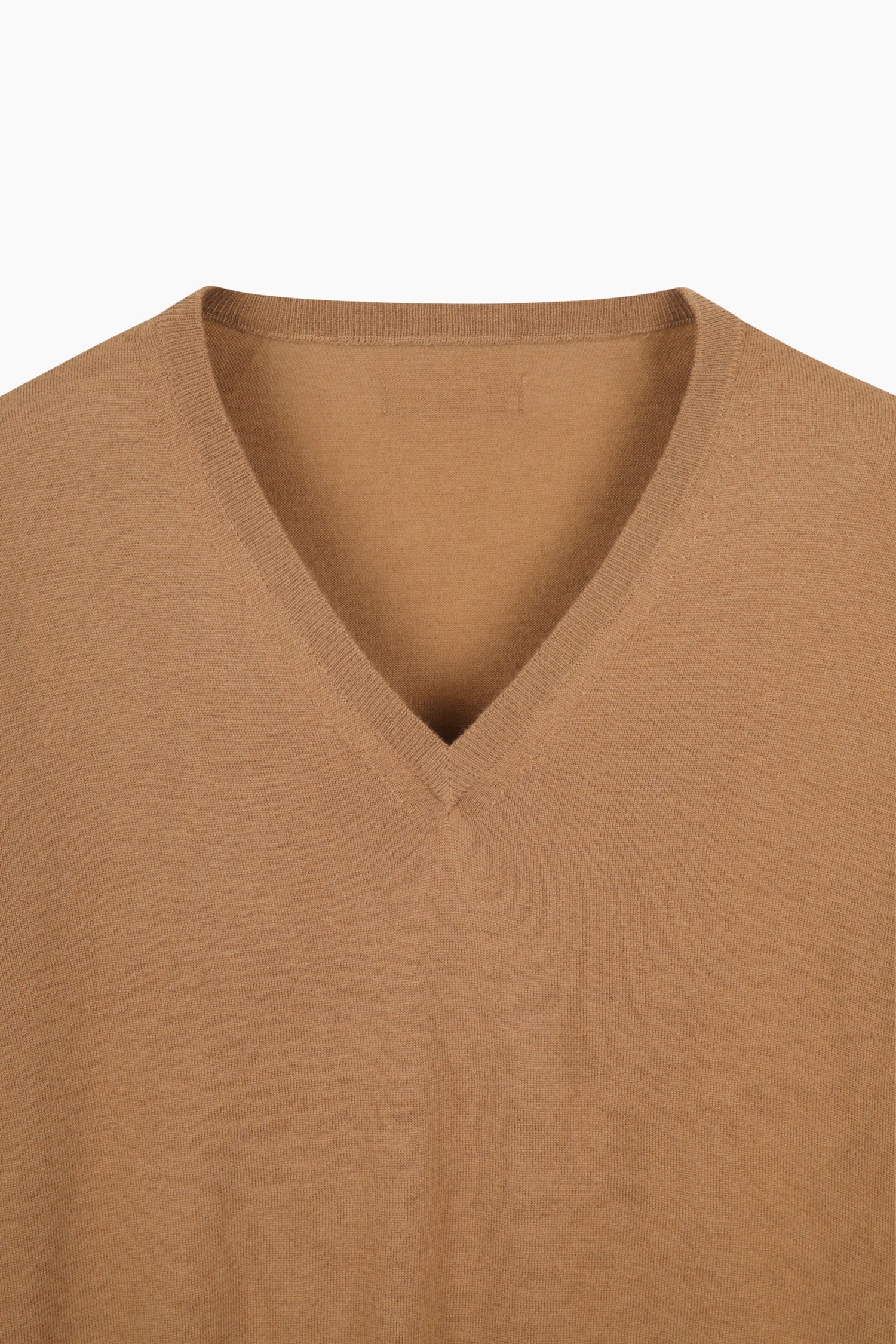 Maglia 100% lana con scollo a V da donna cammello 3 | Sisley Outlet