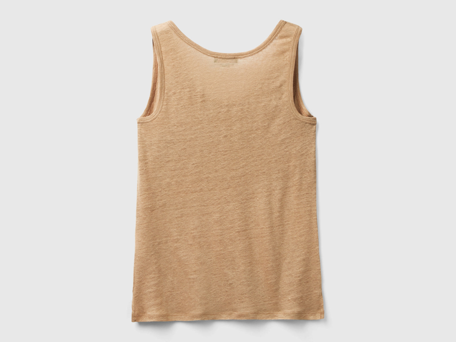 Canotta in puro lino da donna beige 2 | Benetton Outlet