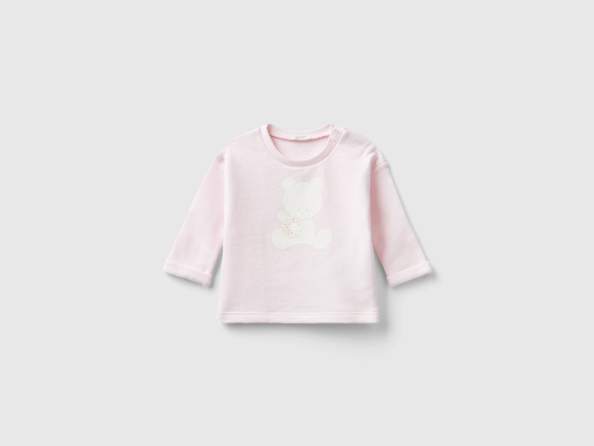 Felpa in cotone bio con stampa