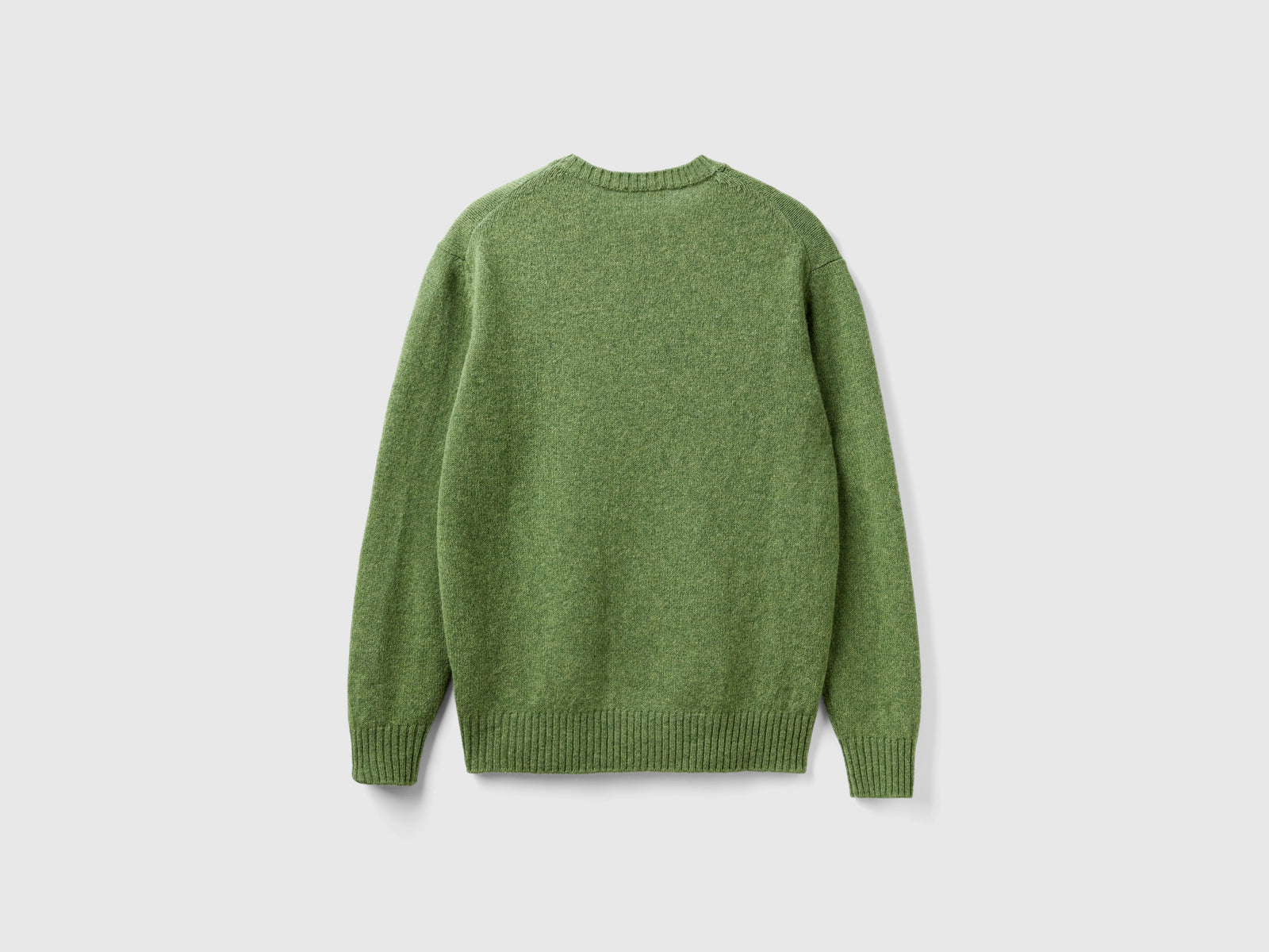 Maglia in lana Shetland da uomo verde oliva 2 | Benetton Outlet