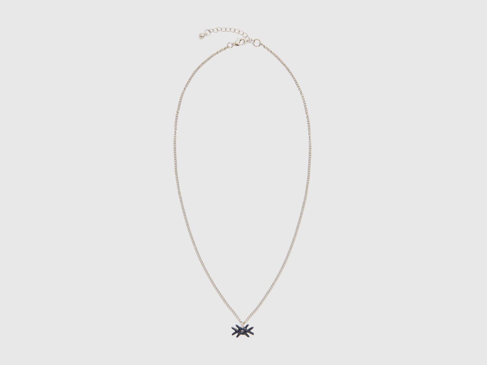 Collana con pendente logo da donna blu scuro | Benetton Outlet