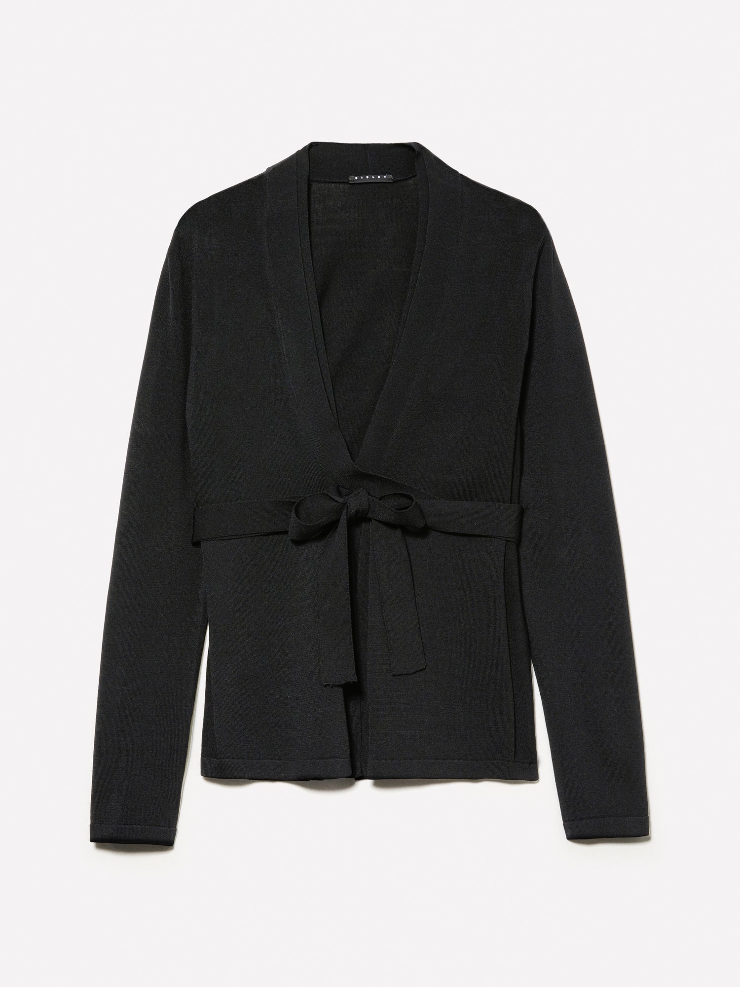 Cardigan incrociato da donna nero | Sisley Outlet