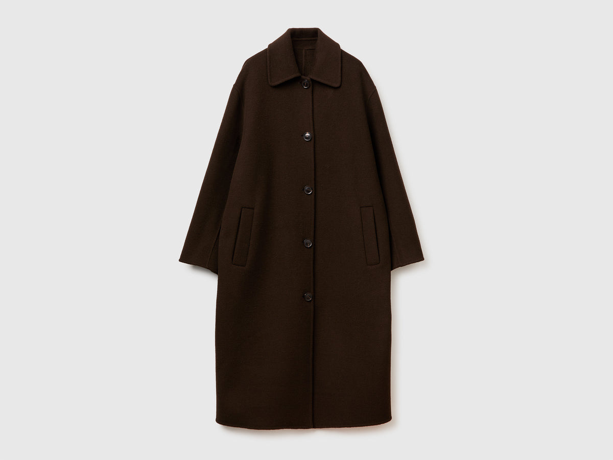 Cappotto lungo 100% lana