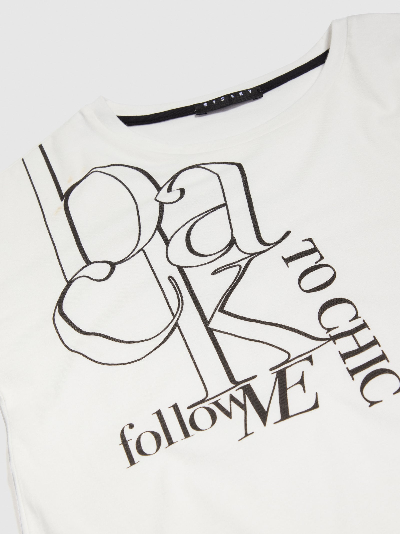 T-shirt con dettaglio gioiello da bambina bianco 2 | Sisley young Outlet