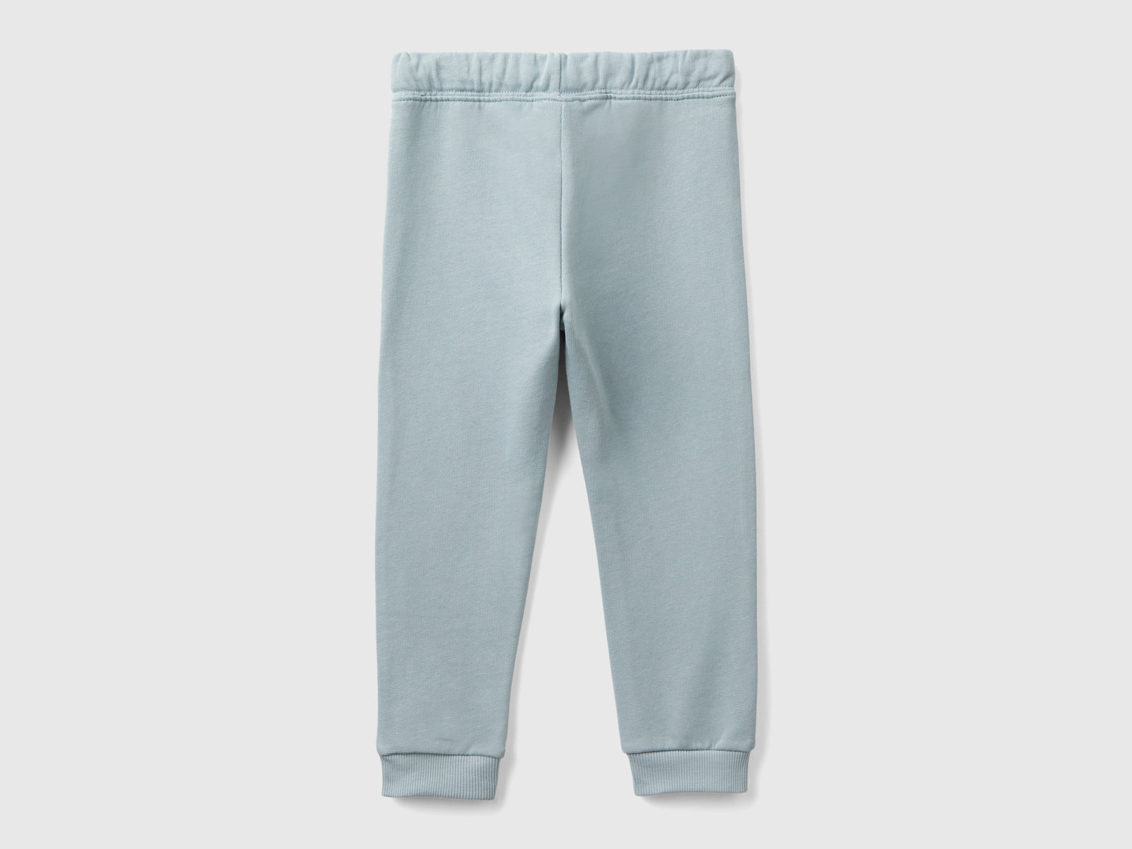 Pantaloni in felpa di cotone bio da bimba grigio perla 2 | Benetton Outlet