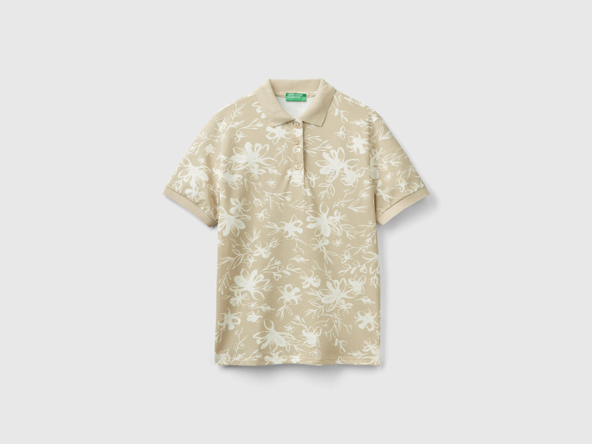 Polo con stampa floreale