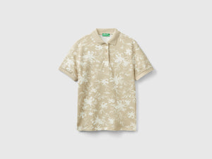 Polo con stampa floreale