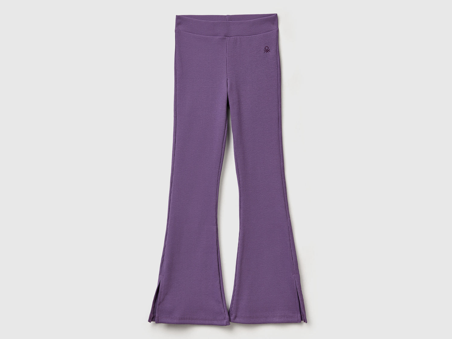 Leggings a zampa da bambina viola | Benetton Outlet