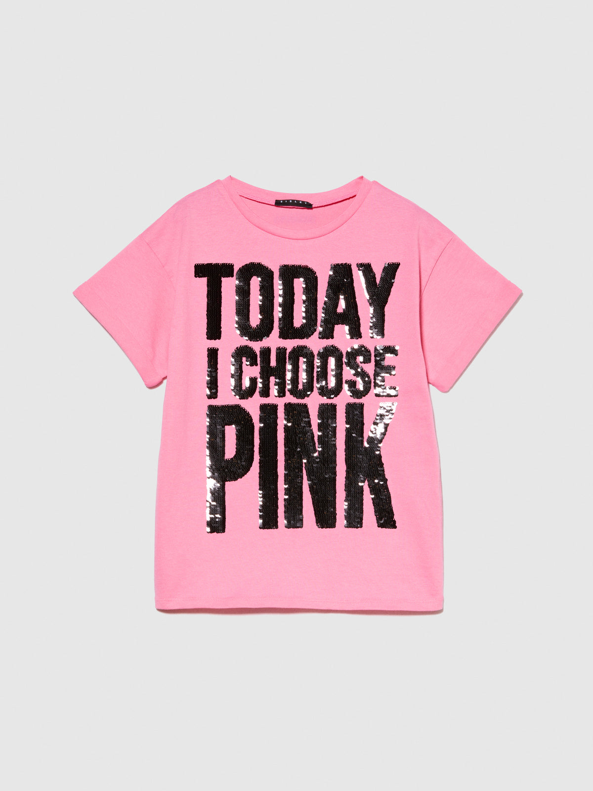 T-shirt con paillettes flip up