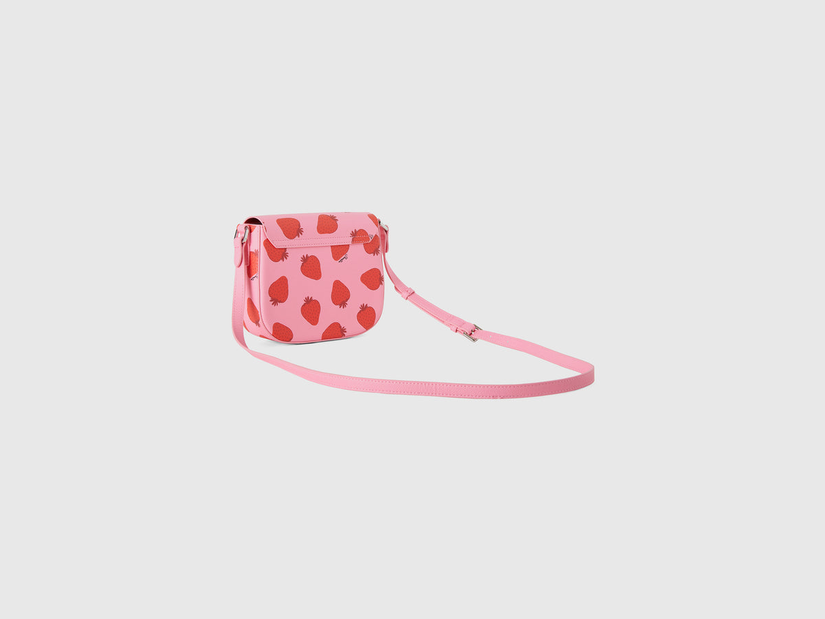 Borsa rosa con stampa fragole